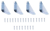 Prosource 22492ZCB-PS Corner Brace, 4 in L, 4 in W, 5/16 in H, Steel, Zinc-Plated, 2.5 mm Thick Material